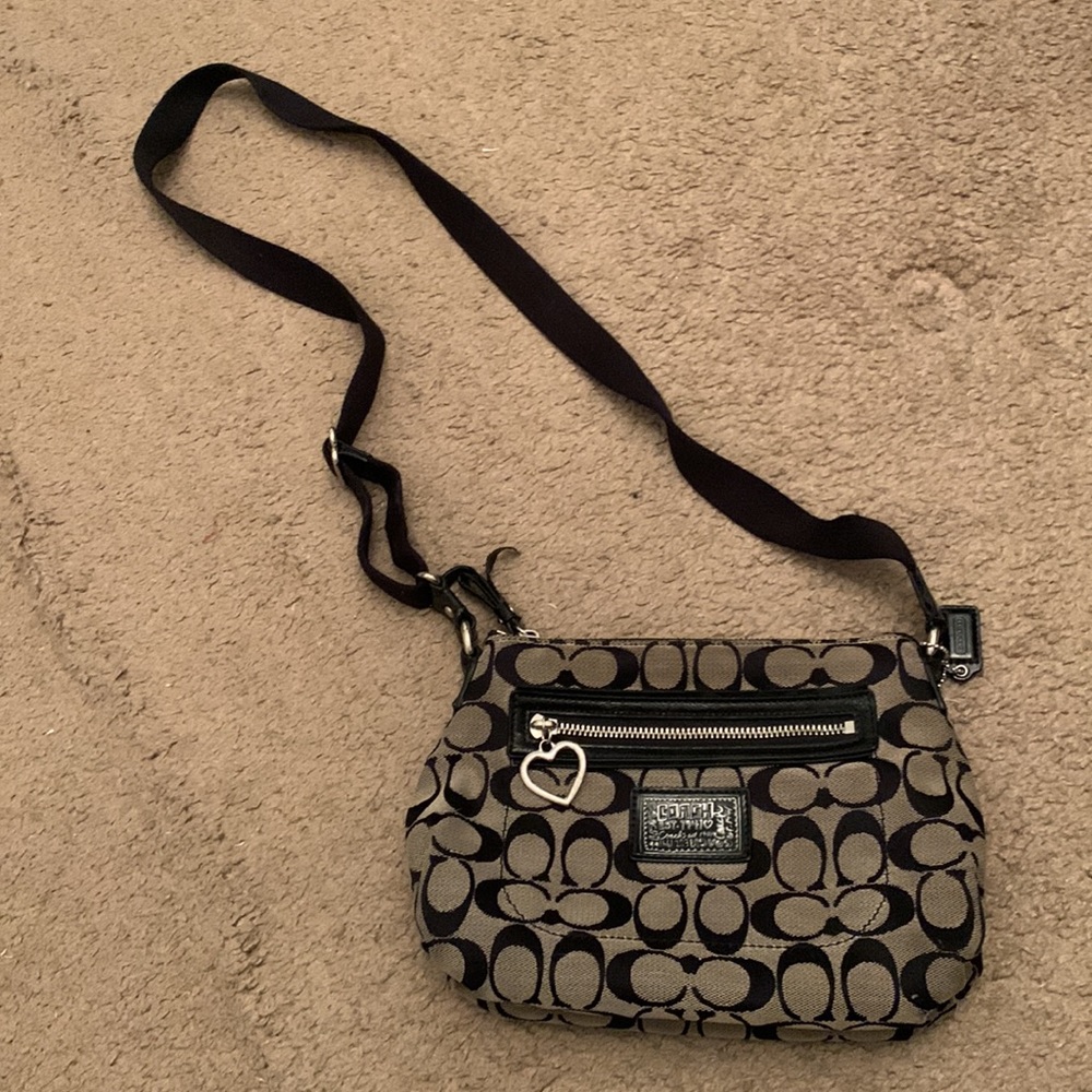 Black Coach C Labeled Crossbody